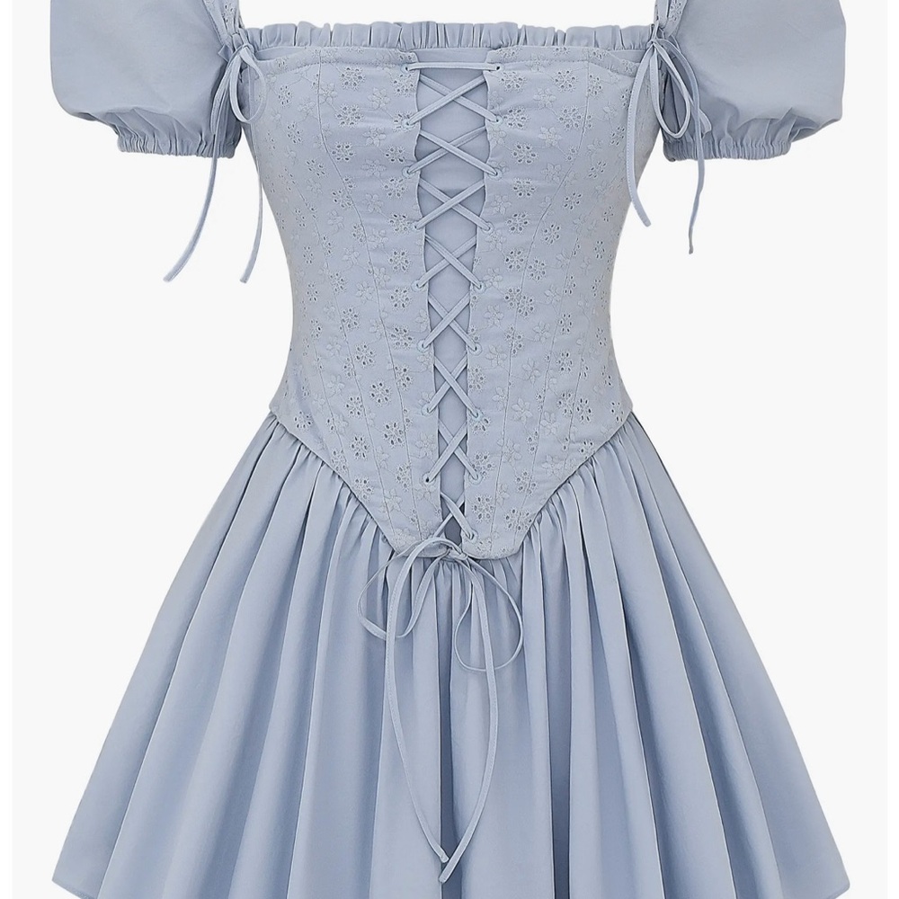 House of CB Blue Off-Shoulder Dress NWT